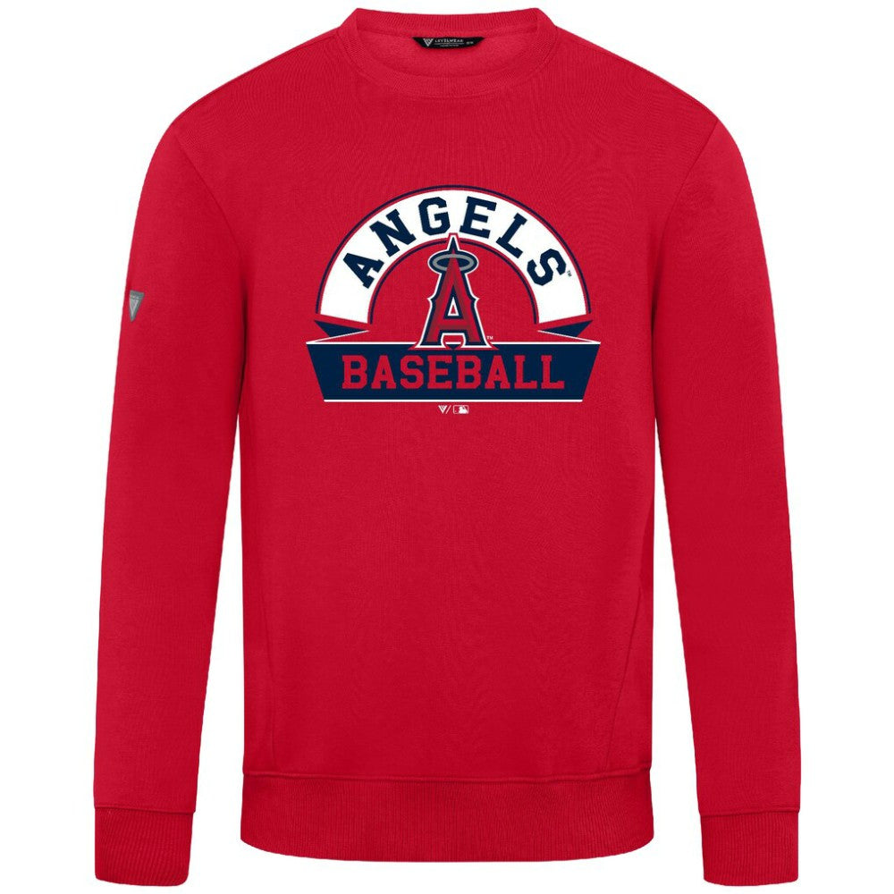 Los Angeles Angels Levelwear Zane Banner Arch Sweatshirt - Red Sweatshirts
