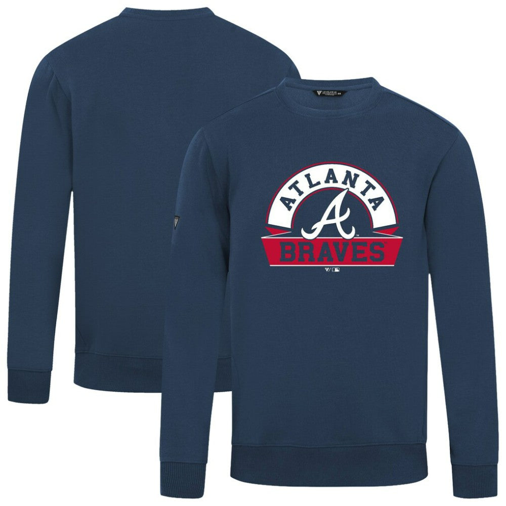Atlanta Braves Levelwear Zane Banner Arch Sweatshirt - Navy Sweatshirts