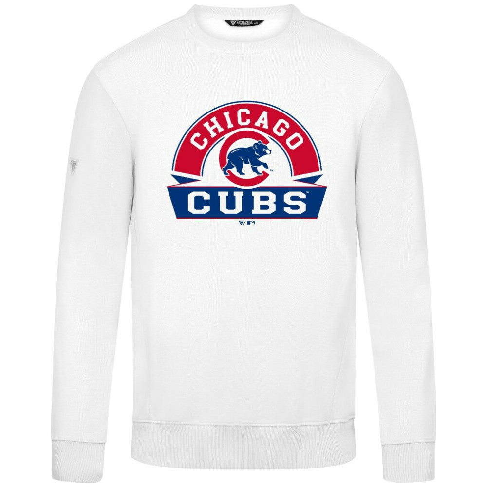 Chicago Cubs Levelwear Zane Banner Arch Sweatshirt - White Sweatshirts