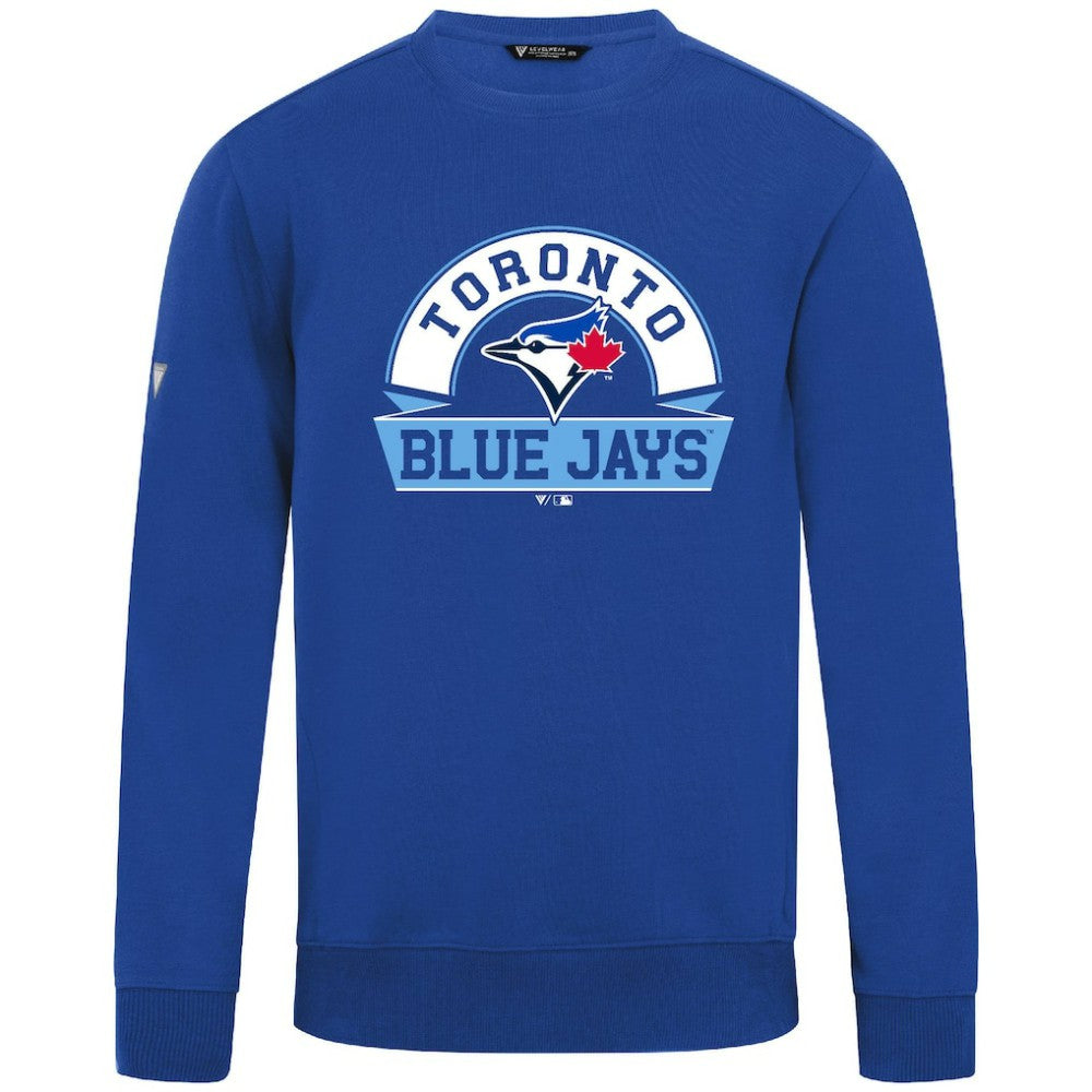 Toronto Blue Jays Levelwear Zane Banner Arch Sweatshirt - Royal Sweatshirts