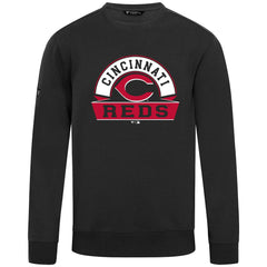 Cincinnati Reds Levelwear Zane Banner Arch Sweatshirt - Black Sweatshirts
