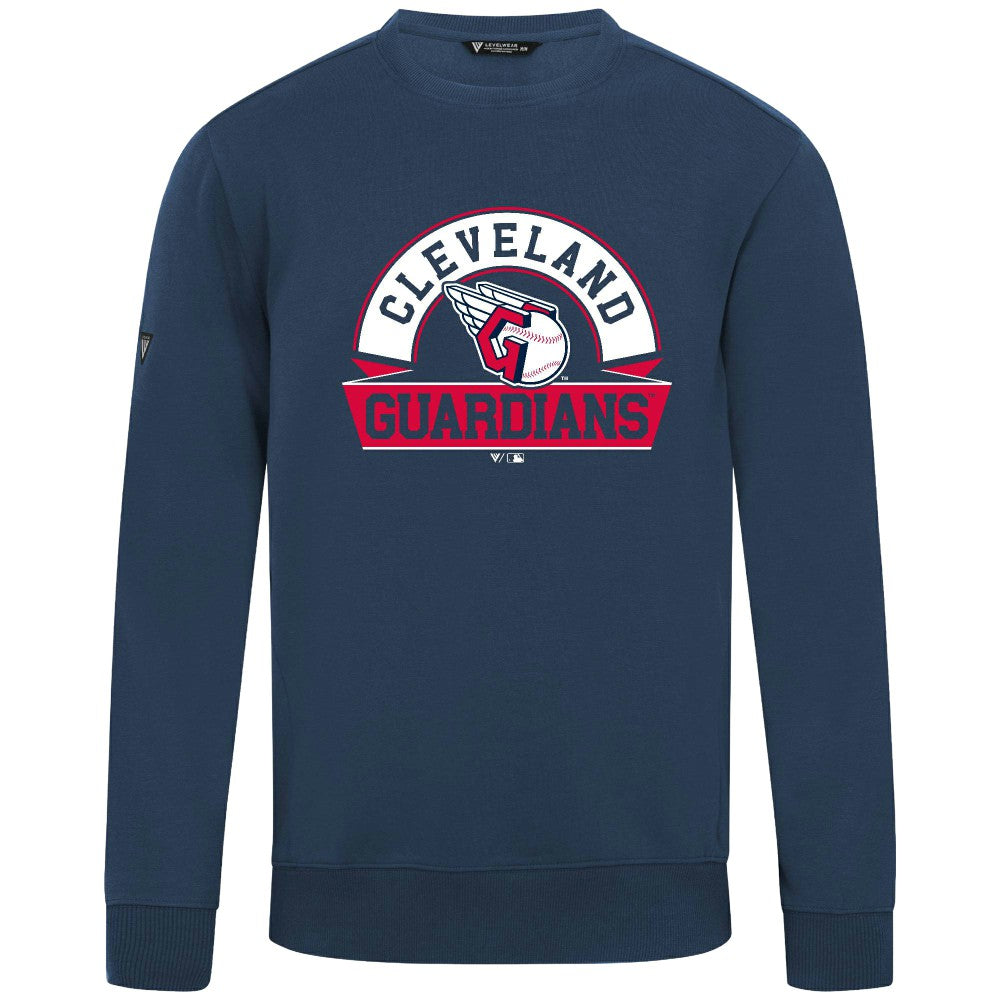 Cleveland Guardians Levelwear Zane Banner Arch Sweatshirt - Navy Sweatshirts