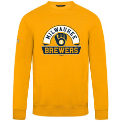 Milwaukee Brewers Levelwear Zane Banner Arch Sweatshirt - Gold Sweatshirts