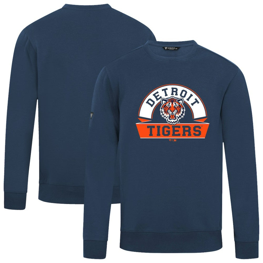 Detroit Tigers Levelwear Zane Banner Arch Sweatshirt - Navy Sweatshirts