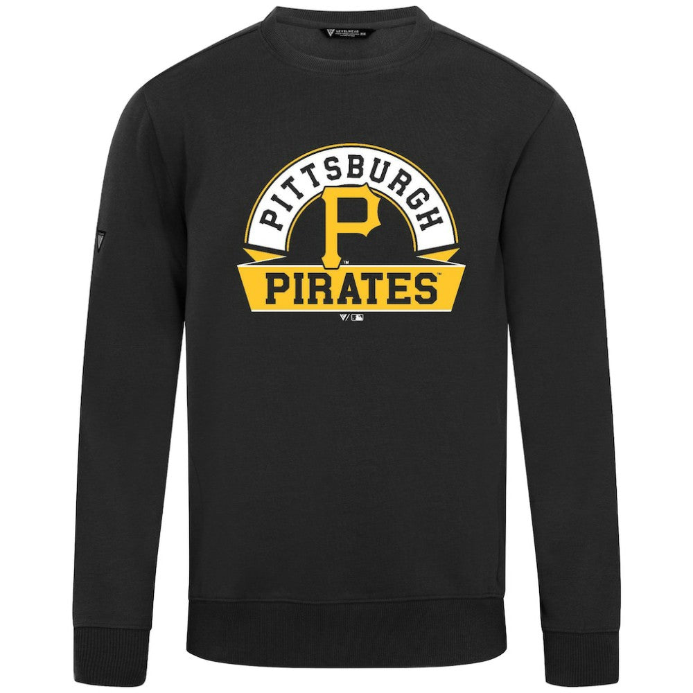 Pittsburgh Pirates Levelwear Zane Banner Arch Sweatshirt - Black Sweatshirts