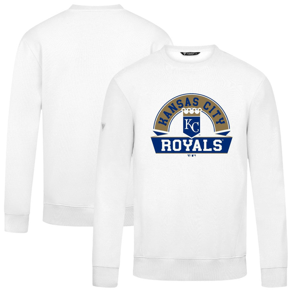 Kansas City Royals Levelwear Zane Banner Arch Sweatshirt - White Sweatshirts