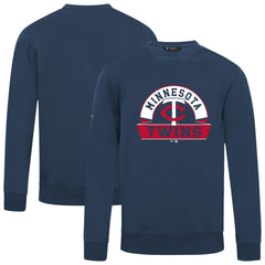 Minnesota Twins Levelwear Zane Banner Arch Sweatshirt - Navy Sweatshirts