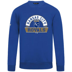 Kansas City Royals Levelwear Zane Banner Arch Sweatshirt - Royal Sweatshirts
