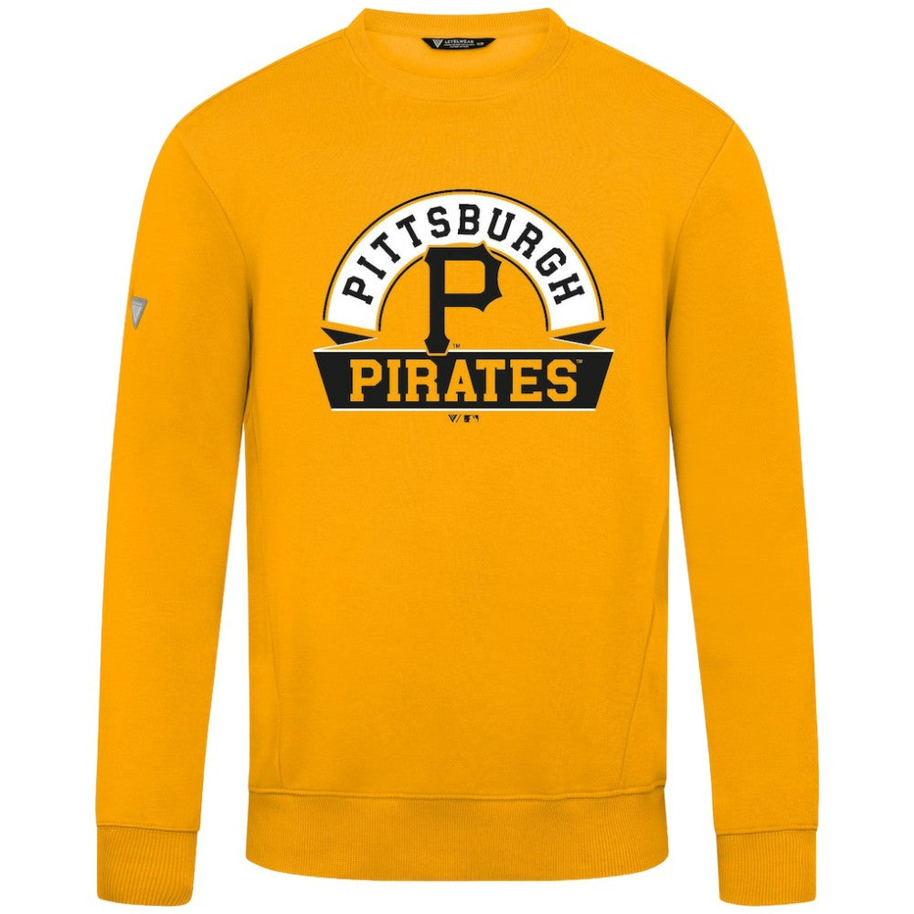 Pittsburgh Pirates Levelwear Zane Banner Arch Sweatshirt - Gold Sweatshirts
