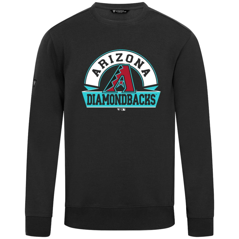 Arizona Diamondbacks Levelwear Zane Banner Arch Sweatshirt - Black Sweatshirts