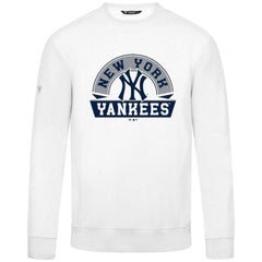 New York Yankees Levelwear Zane Banner Arch Sweatshirt - White Sweatshirts