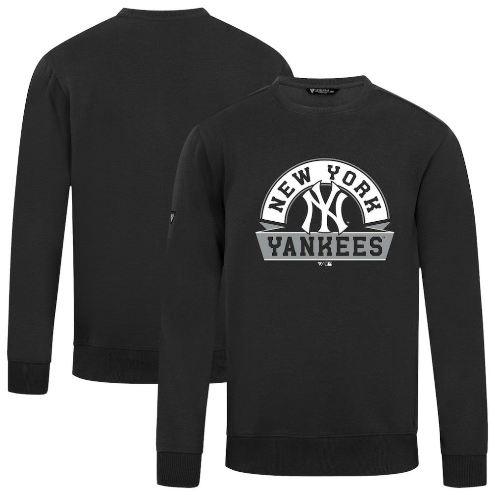 New York Yankees Levelwear Zane Banner Arch Sweatshirt - Black Sweatshirts