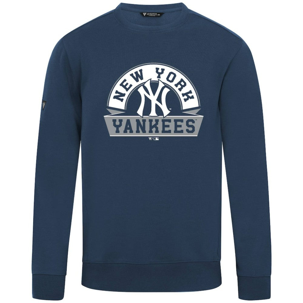 New York Yankees Levelwear Zane Banner Arch Sweatshirt - Navy Sweatshirts