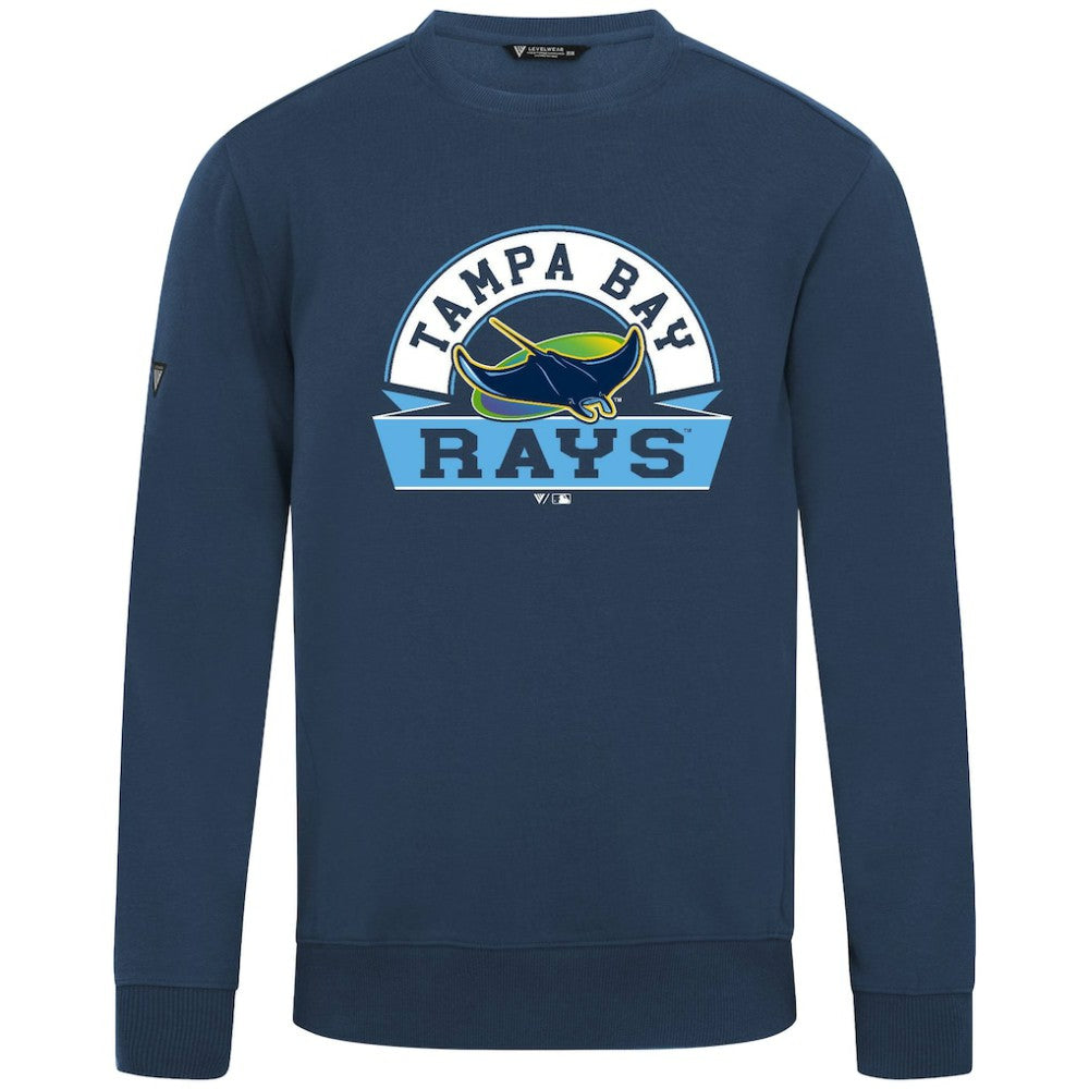 Tampa Bay Rays Levelwear Zane Banner Arch Sweatshirt - Navy Sweatshirts