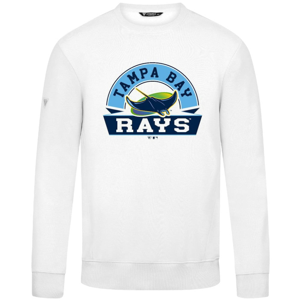 Tampa Bay Rays Levelwear Zane Banner Arch Sweatshirt - White Sweatshirts
