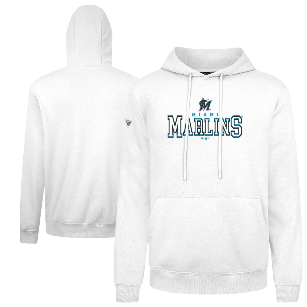 Miami Marlins Levelwear Podium Journey Hoodie - White Hoodies