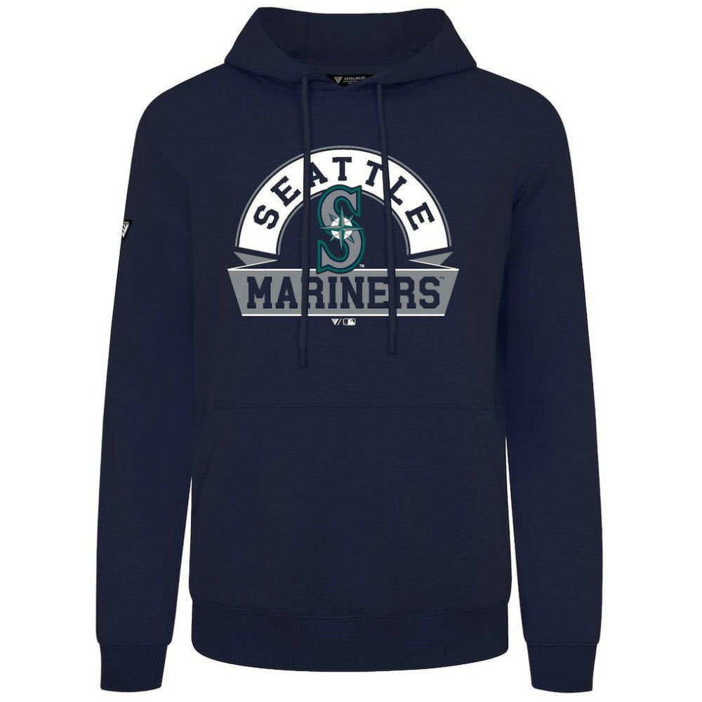 Seattle Mariners Levelwear Podium Banner Arch Hoodie - Navy Hoodies