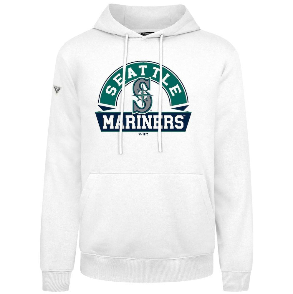 Seattle Mariners Levelwear Podium Banner Arch Hoodie - White Hoodies