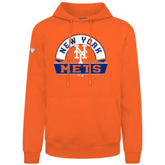 New York Mets Levelwear Podium Banner Arch Hoodie - Orange Hoodies