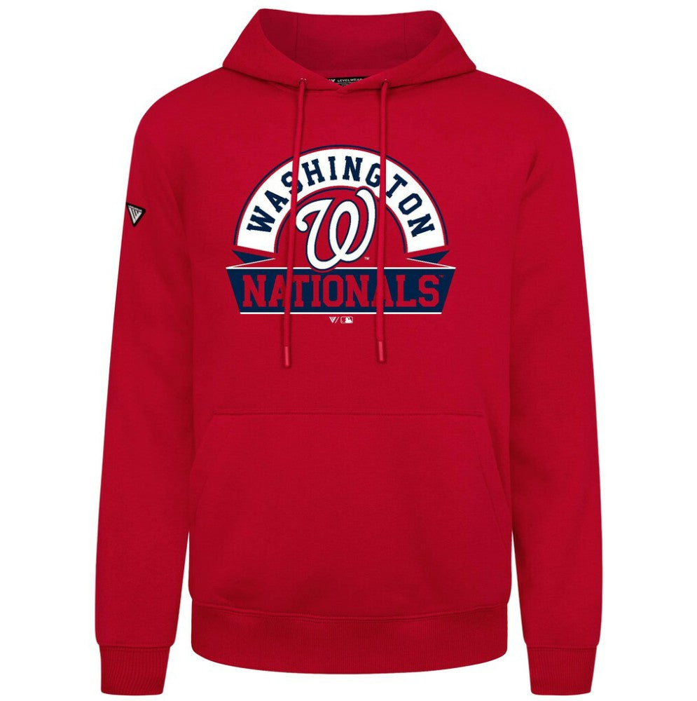 Washington Nationals Levelwear Podium Banner Arch Hoodie - Red Hoodies