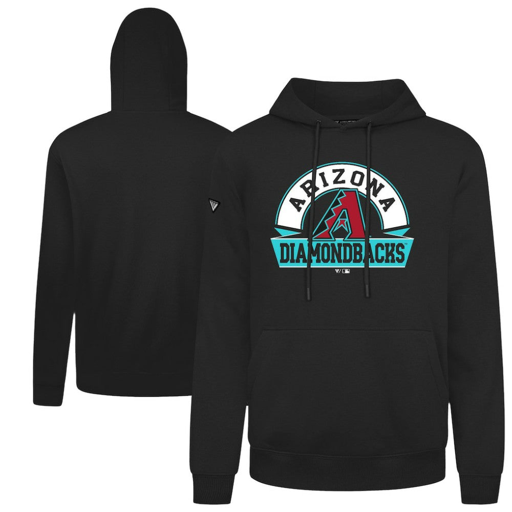 Arizona Diamondbacks Levelwear Podium Banner Arch Hoodie - Black Hoodies