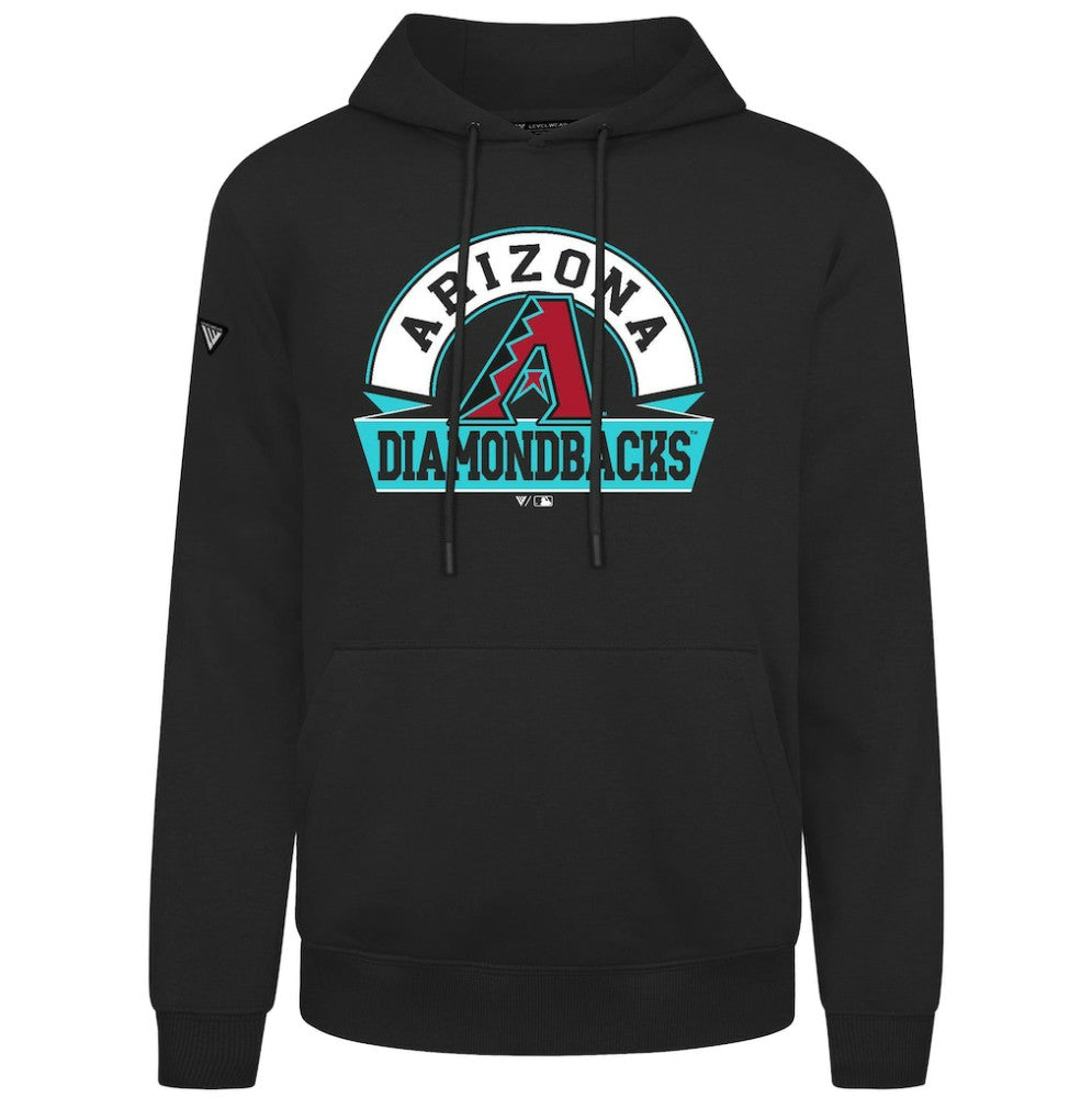 Arizona Diamondbacks Levelwear Podium Banner Arch Hoodie - Black Hoodies