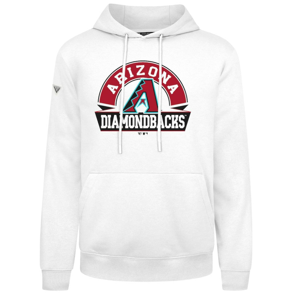 Arizona Diamondbacks Levelwear Podium Banner Arch Hoodie - White Hoodies