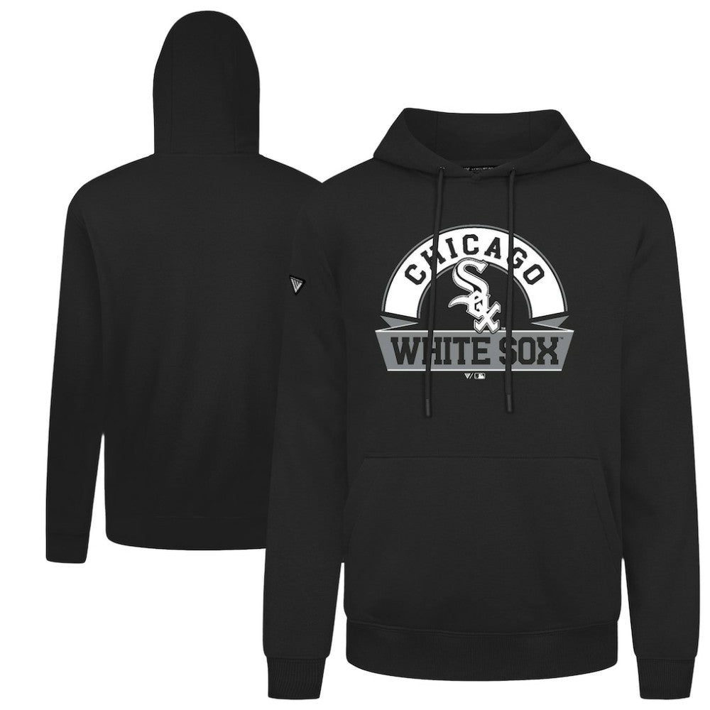 Chicago White Sox Levelwear Podium Banner Arch Hoodie - Black Hoodies