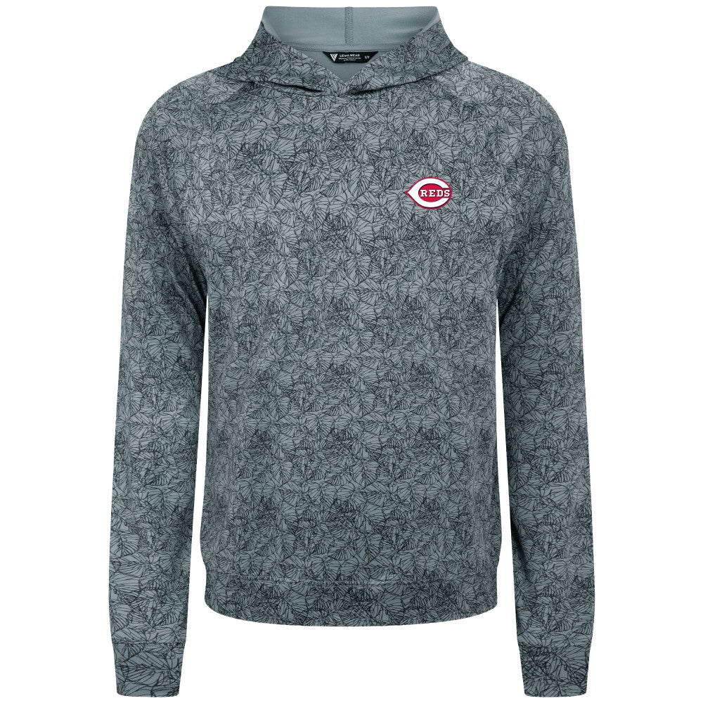 Cincinnati Reds Levelwear Albatross Raglan Hoodie - Gray Hoodies