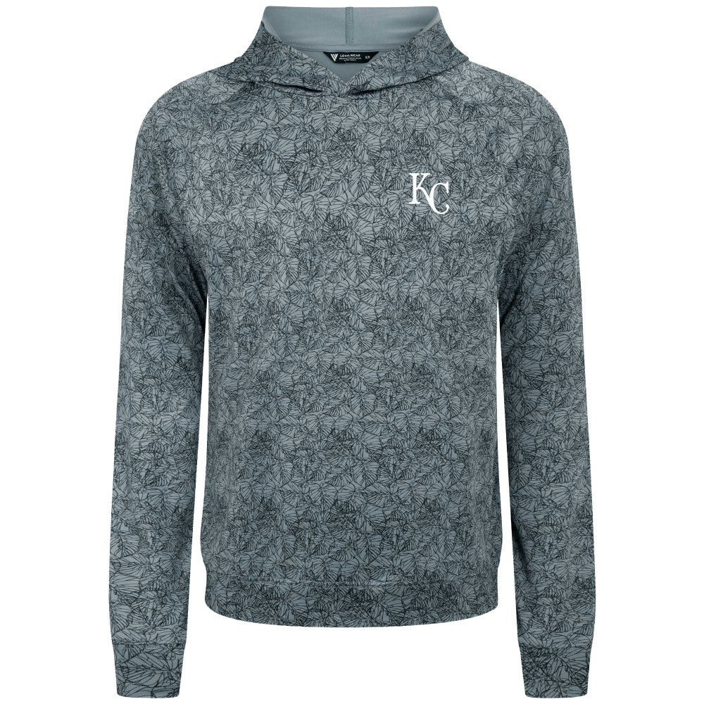 Kansas City Royals Levelwear Albatross Raglan Hoodie - Gray Hoodies