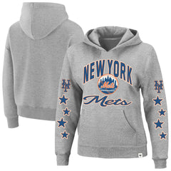 New York Mets '47 Women's Plus Size Starry Eye Hoodie - Heather Gray Hoodies