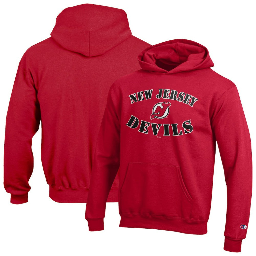 New Jersey Devils Champion Youth Fleece Powerblend Hoodie - Red | US 203391350
