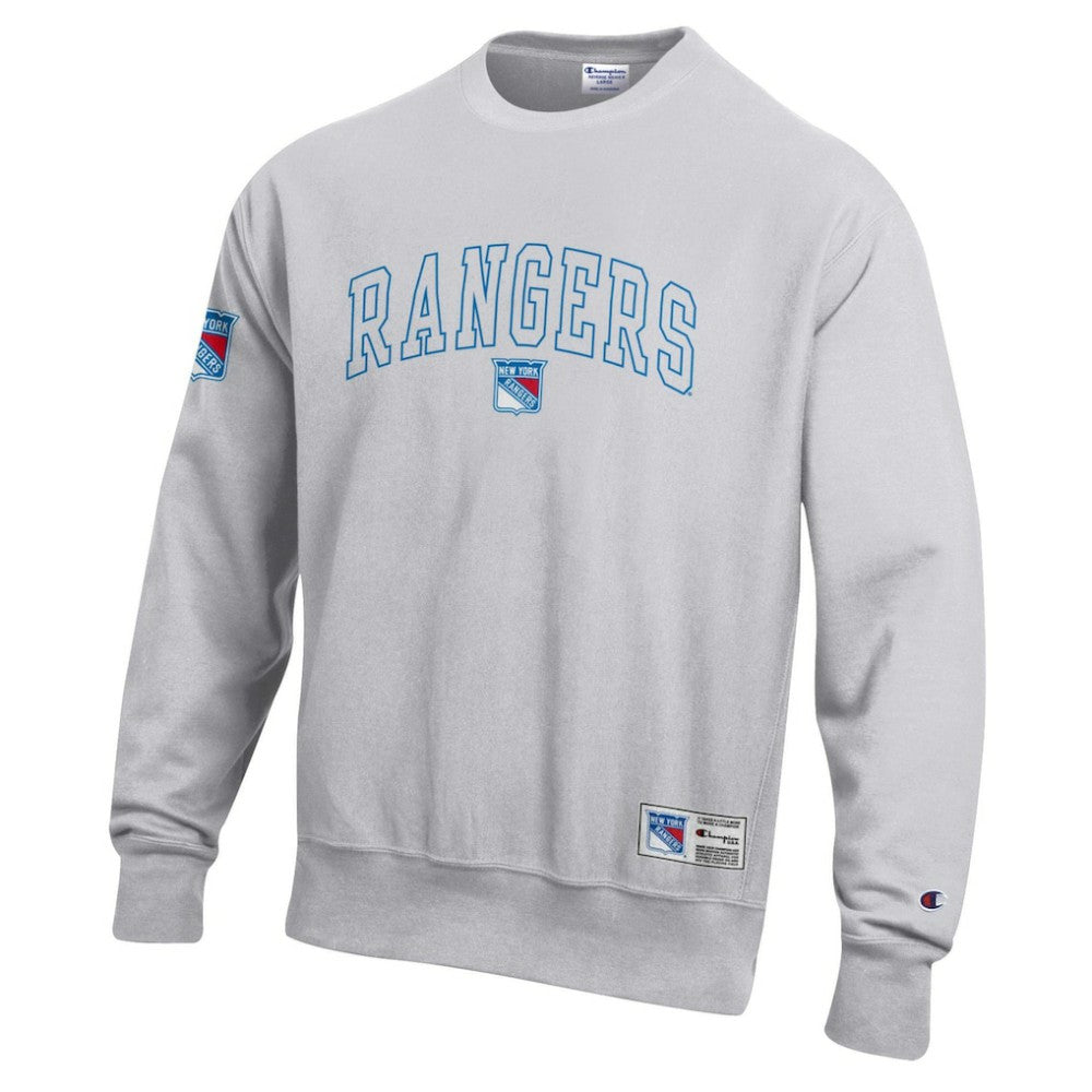 New York Rangers Champion Reverse Weave Fleece Sweatshirt - Gray | US 203391352