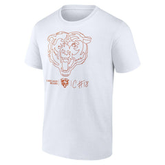Caleb Williams Chicago Bears Outline Player T-Shirt - White T-shirts