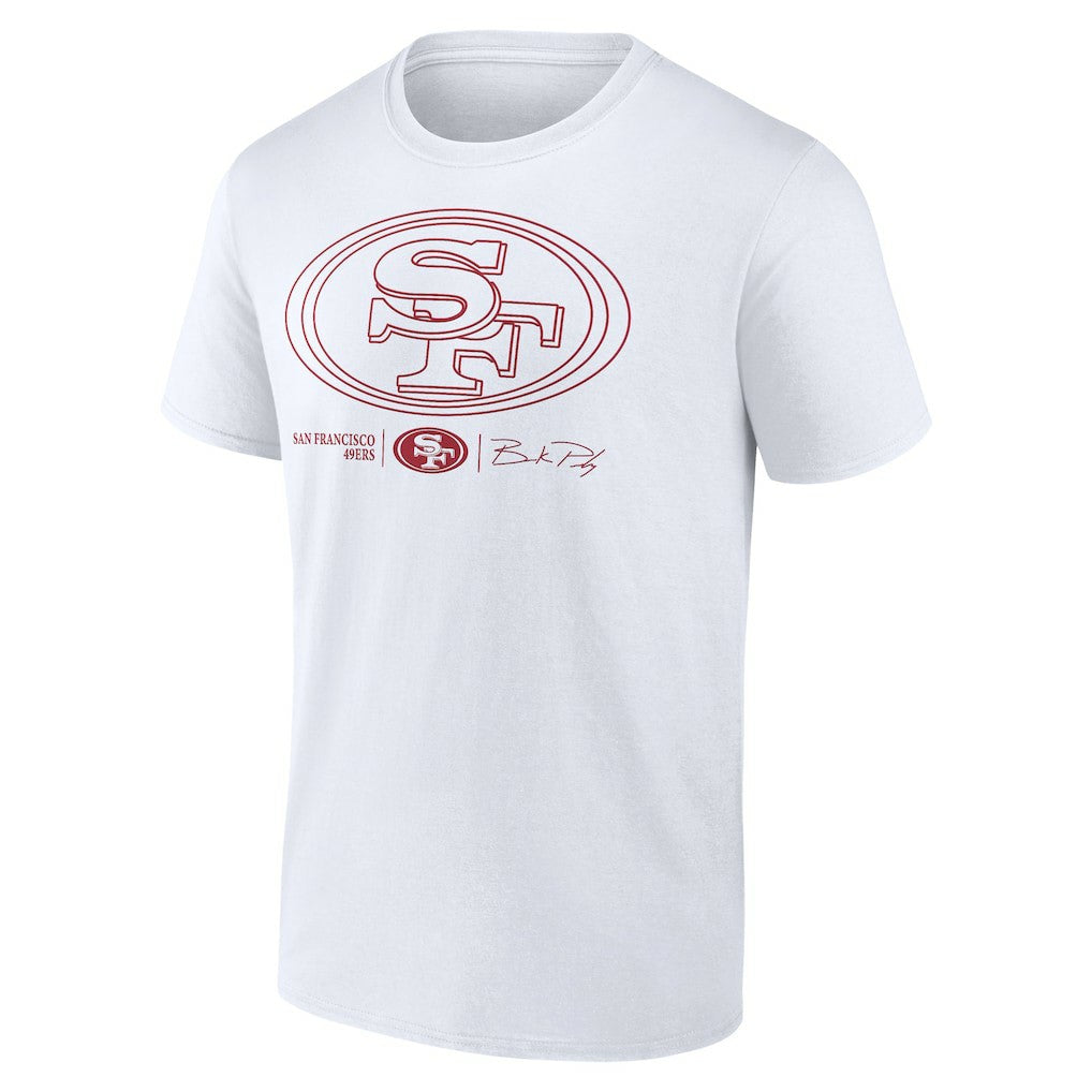 Brock Purdy San Francisco 49ers Outline Player T-Shirt - White T-shirts