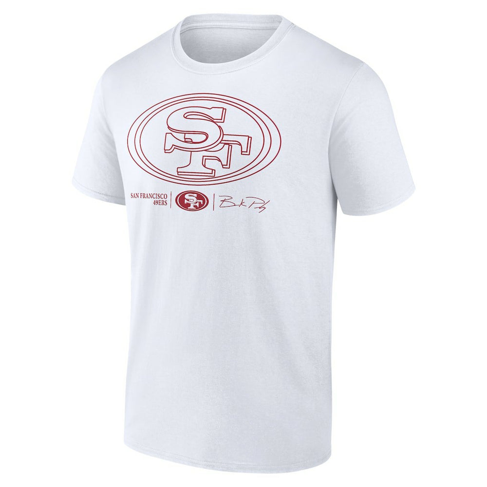 Brock Purdy San Francisco 49ers Outline Player T-Shirt - White T-shirts