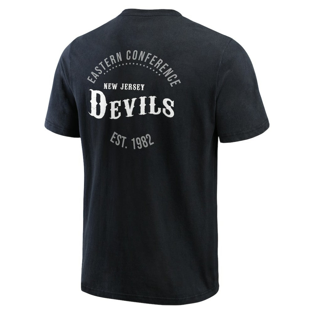 New Jersey Devils Darius Rucker Collection by Fanatics Fanatics Fest Washed Henley T-Shirt - Black | US 203392661