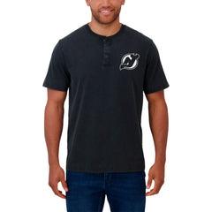 New Jersey Devils Darius Rucker Collection by Fanatics Fanatics Fest Washed Henley T-Shirt - Black | US 203392661