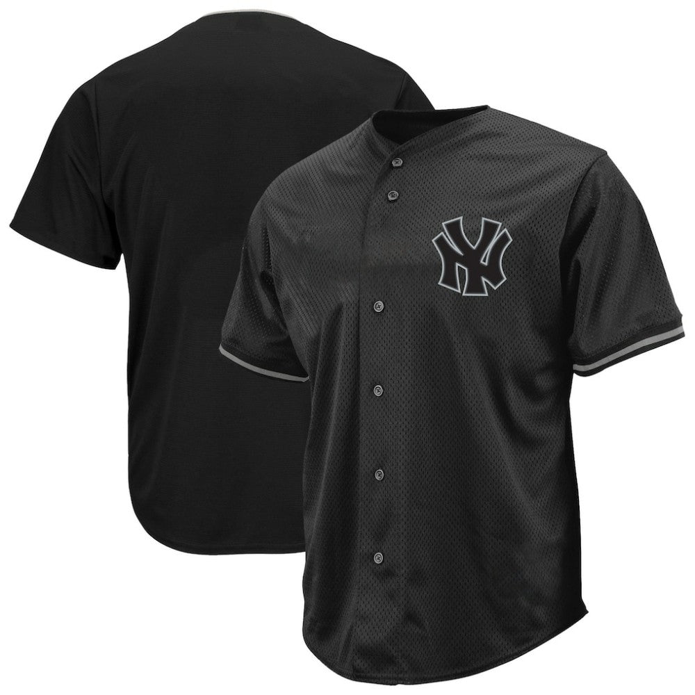 New York Yankees Profile Big & Tall Pop Fashion Jersey - Black Jerseys