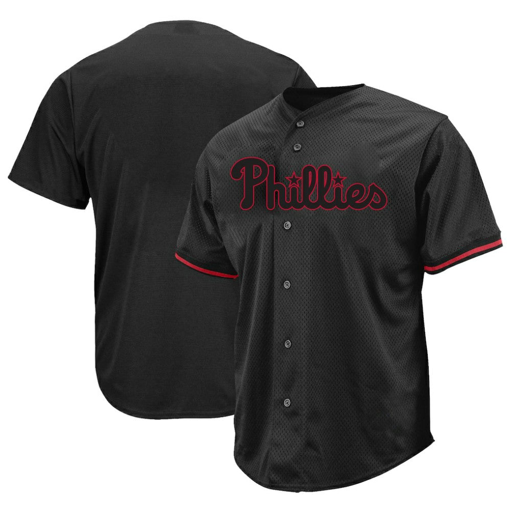 Philadelphia Phillies Profile Big & Tall Pop Fashion Jersey - Black Jerseys