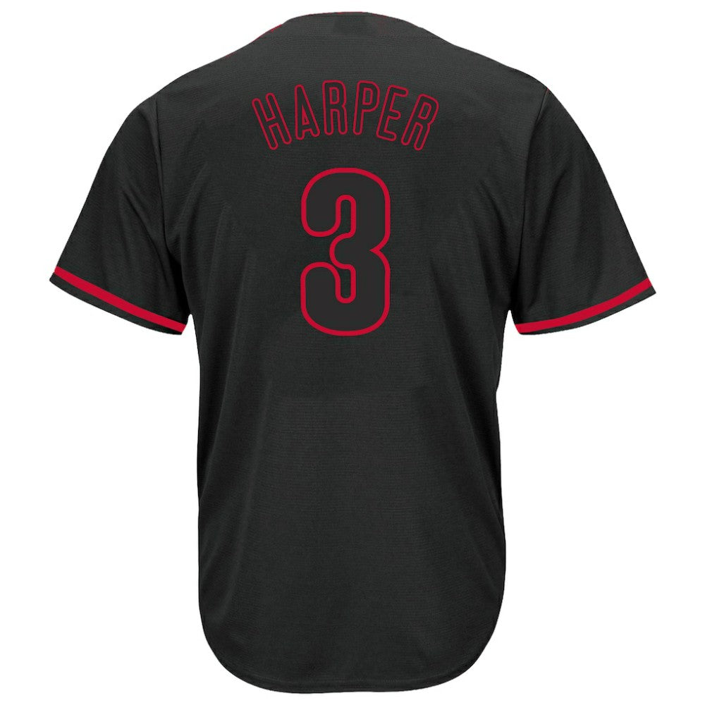 Bryce Harper Philadelphia Phillies Profile Big & Tall Pop Fashion Jersey - Black Jerseys