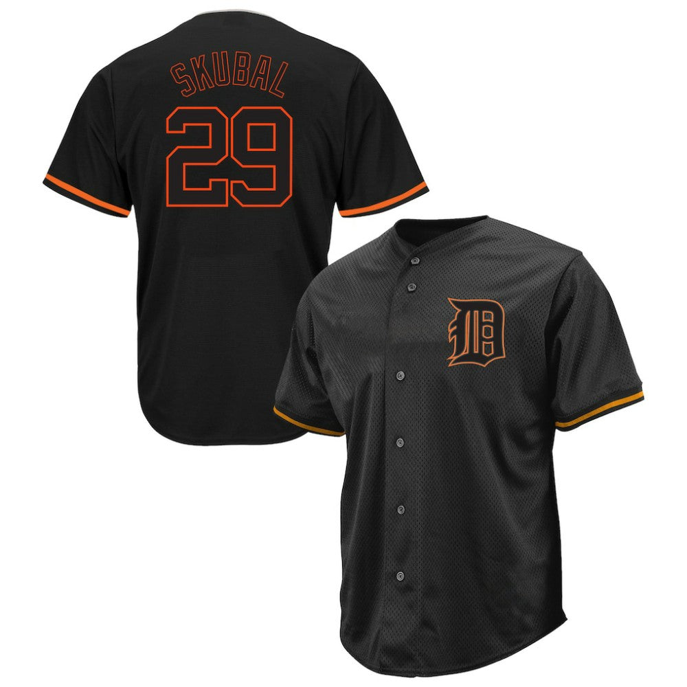 Tarik Skubal Detroit Tigers Profile Big & Tall Pop Fashion Jersey - Black Jerseys