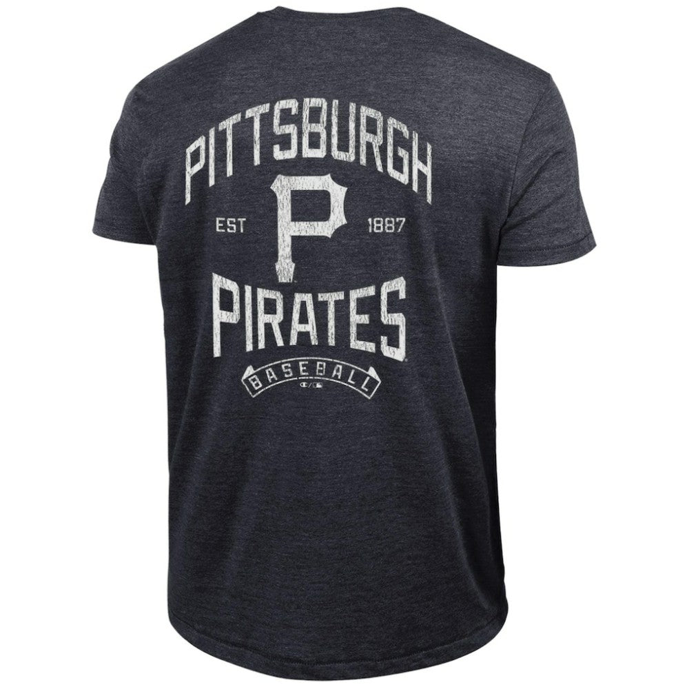 Pittsburgh Pirates Champion Vintage 3-Hit Tri-Blend T-Shirt - Black T-shirts
