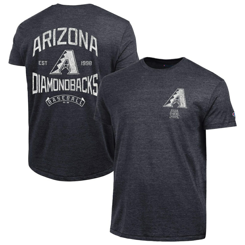 Arizona Diamondbacks Champion Vintage 3-Hit Tri-Blend T-Shirt - Black T-shirts