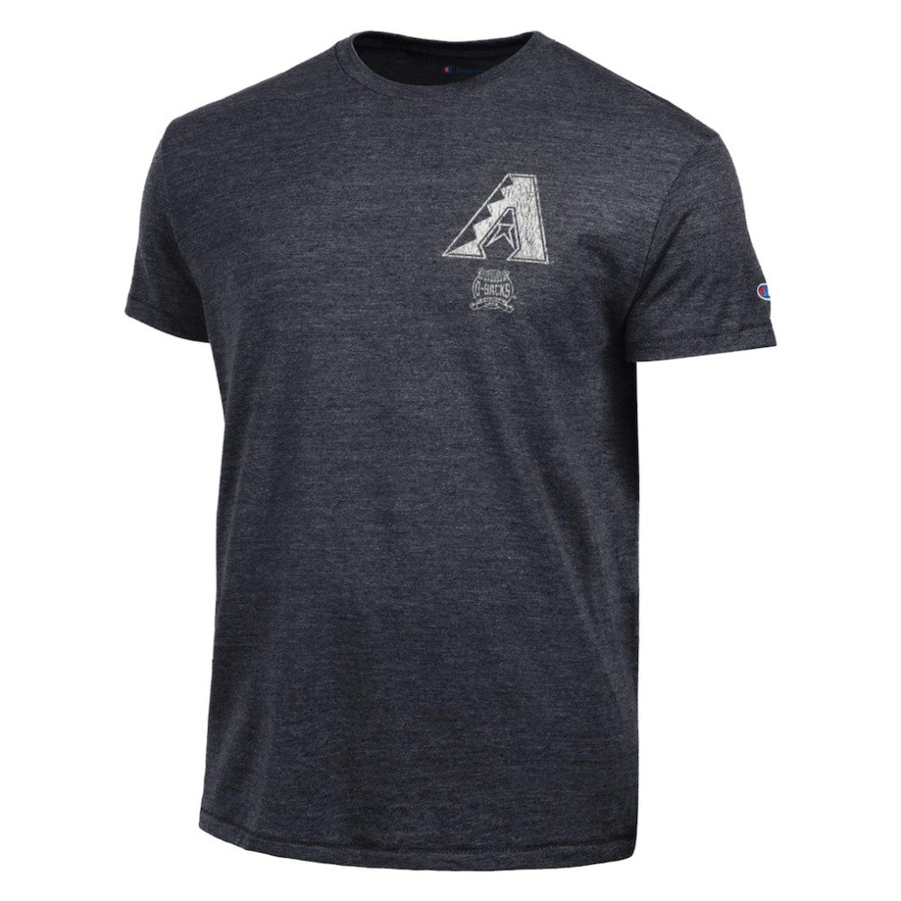 Arizona Diamondbacks Champion Vintage 3-Hit Tri-Blend T-Shirt - Black T-shirts