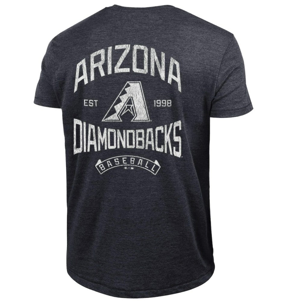 Arizona Diamondbacks Champion Vintage 3-Hit Tri-Blend T-Shirt - Black T-shirts