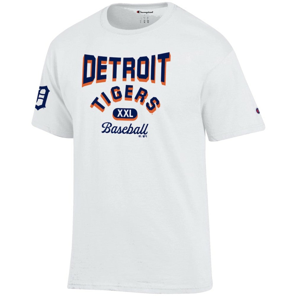 Detroit Tigers Champion 3-Hit Jersey T-Shirt - White Jerseys