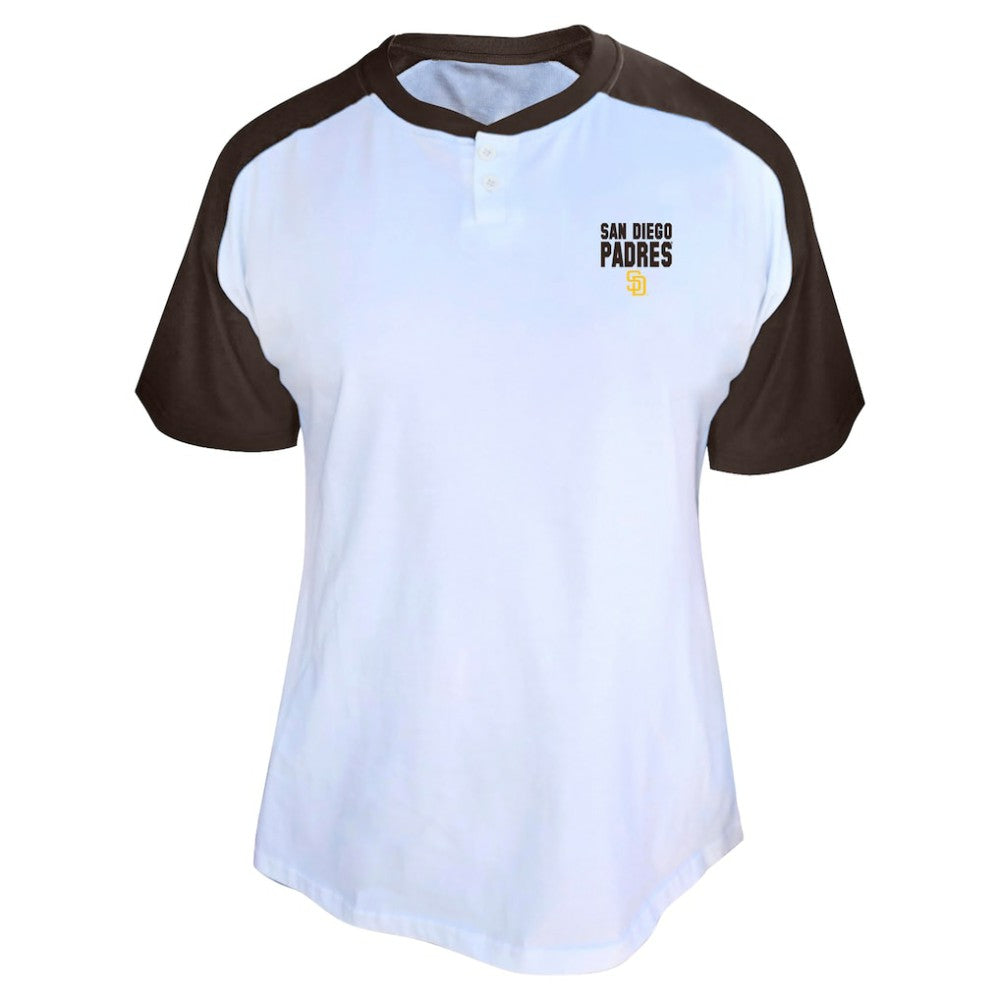 Fernando Tatis Jr. San Diego Padres Profile Women's Plus Size Name & Number Raglan Henley T-Shirt - White T-shirts