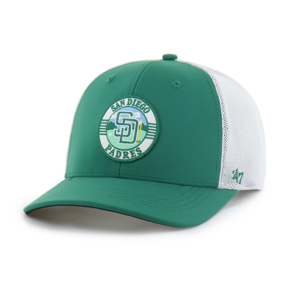 San Diego Padres '47 Elevated Greens Adjustable Trucker Hat - Kelly Green/White Hats
