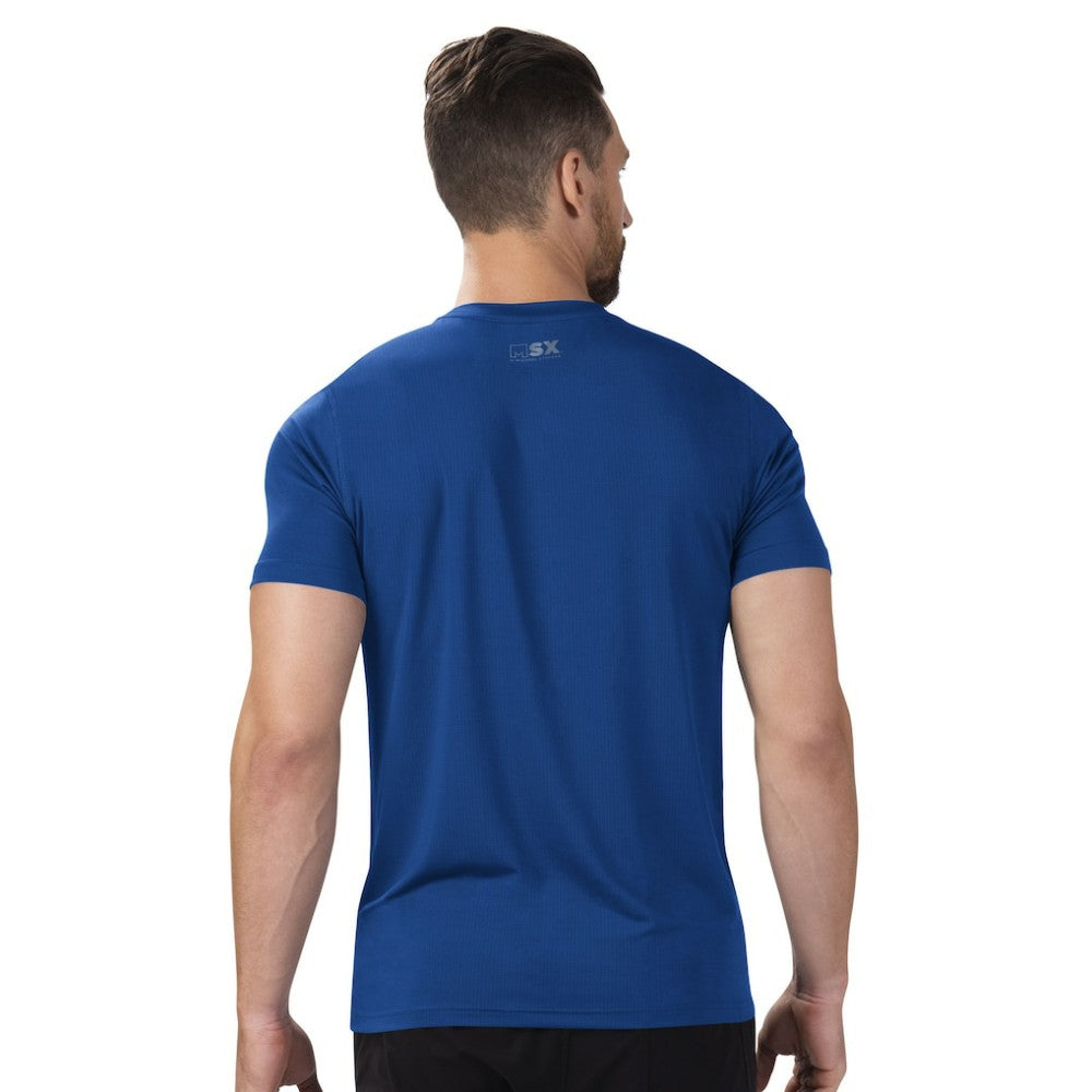 New York Rangers MSX by Michael Strahan Performance Team Graphic T-Shirt - Blue | US 203393206